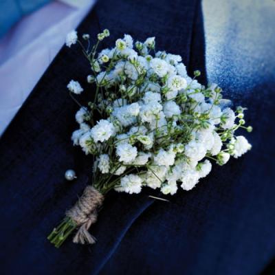 Boutonniere Mariage Gypsophile